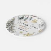 Danke Winter Pappteller (Schrägansicht)