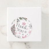 Danke Winter Wonderland Pink Geschenkanhänger (Beispiel)