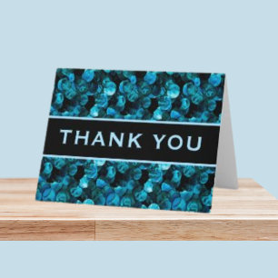 Danke Wirbel Blau Aqua Türkis und Schwarz