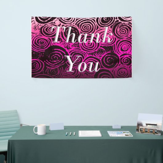 Danke, Wirbel Pink Banner (Messeveranstaltung)