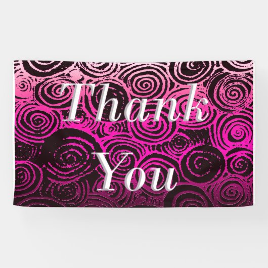 Danke, Wirbel Pink Banner (Horizontal)