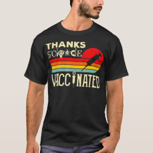 Danke Wissenschaft Geimpft Retro Vintage Pro Impfu T-Shirt