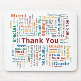 Danke, Wolke in 5 mehrfarbigen Sprachen abzufassen Mousepad