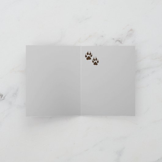 Danke, Wolves, Wolf Tracks Animal Dankeskarte (Innenseite)