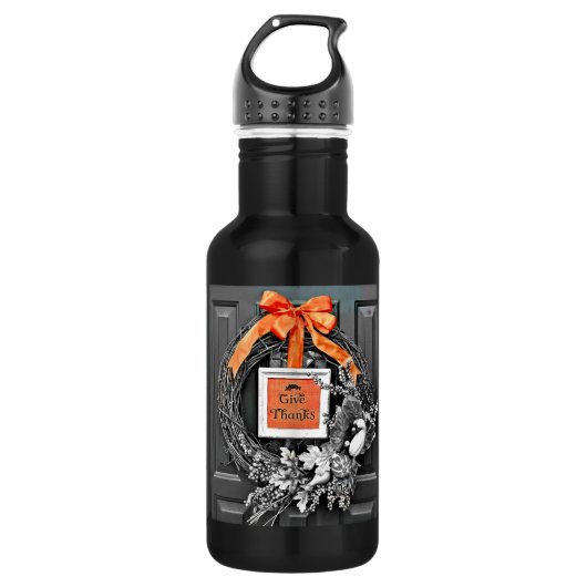 Danke Wreath Edelstahlflasche (Vorderseite)