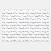 Danke | Xoxo | Geburtstags-Textmuster Geschenkpapier Set (Vorderseite 3)