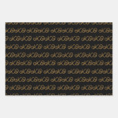 Danke | Xoxo | Geburtstags-Textmuster Geschenkpapier Set (Vorderseite 2)