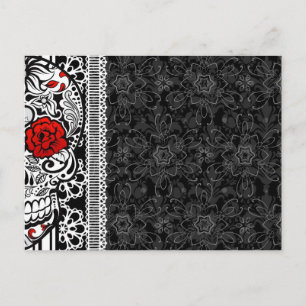 Danke Y0u Calveras Sugar Skull Postcard Postkarte