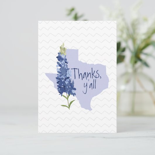 Danke Y'all Bluebonnet Texas (Stehend Vorderseite)