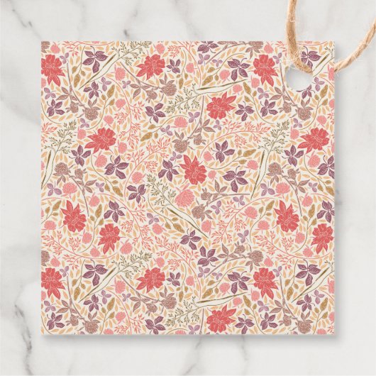 Danke Y'all Cowboy Boot & Bouquet Baby Dusche Geschenkanhänger (Rückseite)