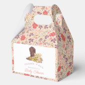 Danke Y'all Cowboy Boot & Bouquet Baby Dusche Geschenkschachtel (Vorderseite)