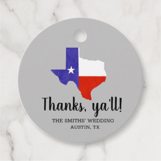 Danke, Ya'll Texas Flag Austin Dallas Gefallen Tag Geschenkanhänger