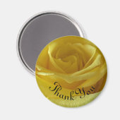 Danke, Yellow Rose Foto Garden Blume Magnet (Vorderseite/Rückseite)