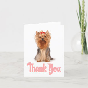 Danke Yorkshire Terrier Puppy Card - Blank