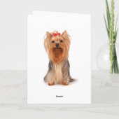 Danke Yorkshire Terrier Puppy Card - Verse (Rückseite)