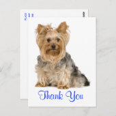 Danke Yorkshire Terrier Puppy Dog Postcard Postkarte (Vorne/Hinten)