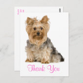 Danke Yorkshire Terrier Puppy Dog Postcard Postkarte (Vorne/Hinten)