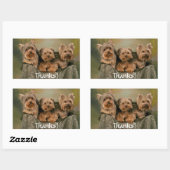 Danke Yorkshire Terrier Puppy Hogs Sticker (Blatt)