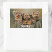 Danke Yorkshire Terrier Puppy Hogs Sticker (Tasche)