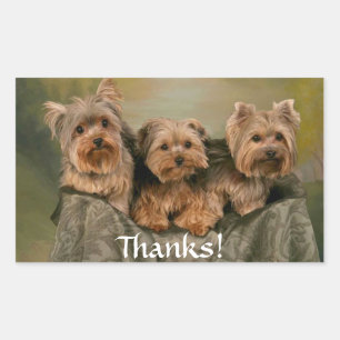 Danke Yorkshire Terrier Puppy Hogs Sticker