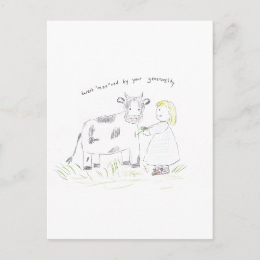 Danke_you_cow Postkarte (Vorderseite)