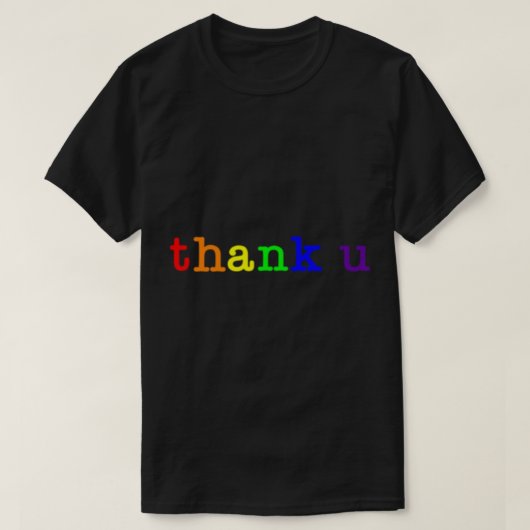 danke - zackige kleine Pille Regenbogen T-Shirt (Design vorne)