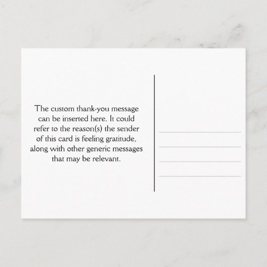 "Danke!" + Zickzack Schwarz-Gelb-Muster Postkarte (Rückseite)