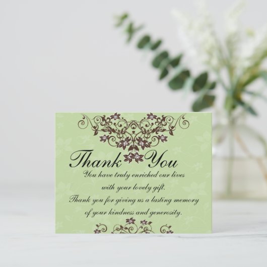 Danke zu kardieren - tadelloses Grünes u. (Stehend Vorderseite)