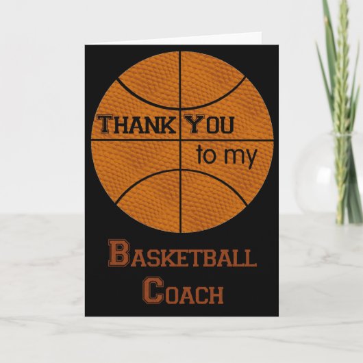 Danke zu meinem Basketball-Trainer (Vorderseite)