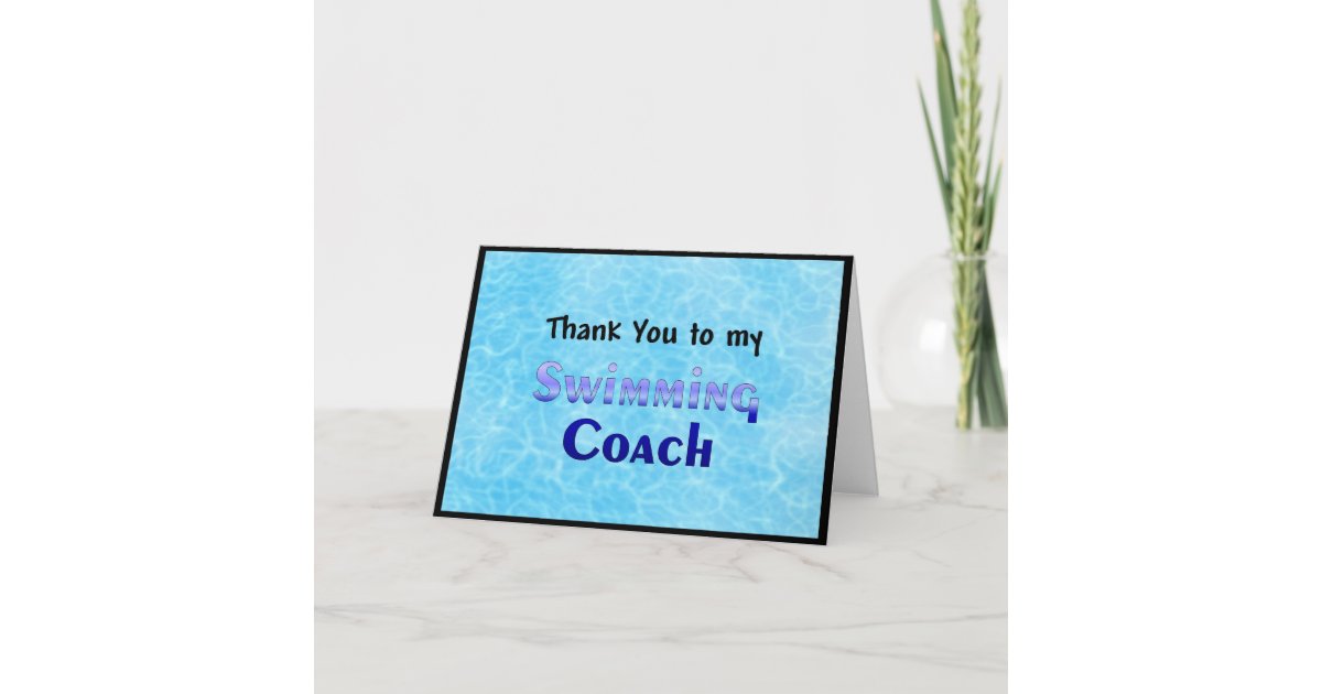 Danke Zu Meinem Schwimmen Trainer Zazzle De