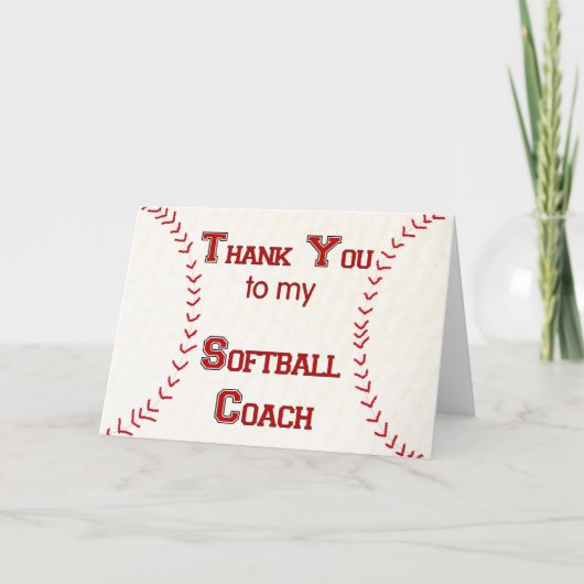 Danke zu meinem Softball-Trainer (Vorderseite)