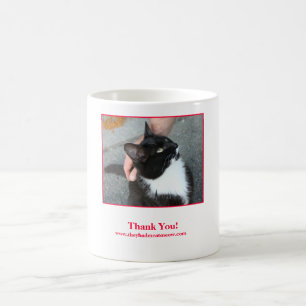 Danke zu überfallen kaffeetasse