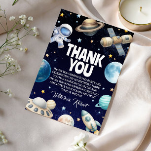 Danke zum Geburtstag eines Astronauten im Weltraum Einladung
