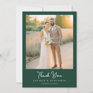 Dankelgrünes Foto Dankeskarte