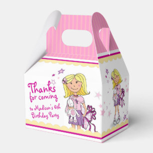 Danken 6. Geburtstagsgeschenk der blonden Mädchen Geschenkschachtel