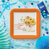 Danken an den Herrn Erntedank Pappteller (Party)