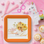 Danken an den Herrn Erntedank Pappteller (Party)