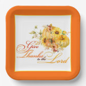 Danken an den Herrn Erntedank Pappteller (Vorderseite)