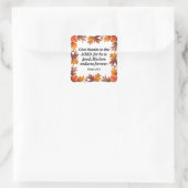 Danken an den Herrn Quadratischer Aufkleber (Tasche)