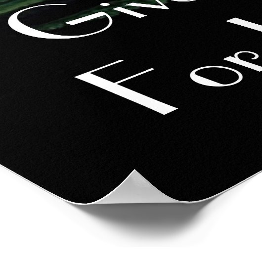 Danken an den Lord Bible verse Psalm 118:1 Poster (Ecke)