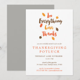 Danken Blätter Erntedank Potluck Einladung