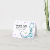 *~* danken blaue Drache-Punkt-Baby-Dusche Ihnen