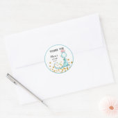 *~* danken blaue runder aufkleber (Umschlag)