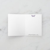 Danken eine das Flattern-Hochzeit des Herzens Dankeskarte (Innenseite)