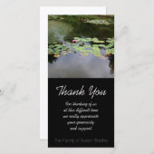 Danken friedliches Beileid Garten der Wasserlilie Dankeskarte (Vorne/Hinten)