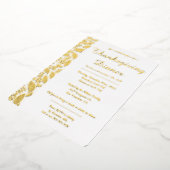 Danken Herbst Blätter Foil Einladung (Gedreht)