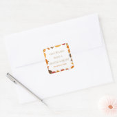 danken mit einem dankbaren herz quadratischer aufkleber (Umschlag)