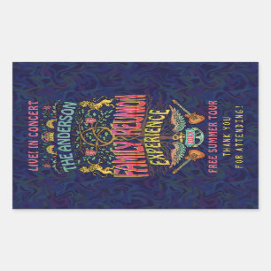 Danken Retro Konzert 70er des Rechteckiger Aufkleber