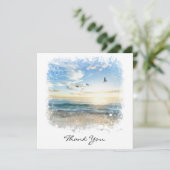 *~* DANKEN SIE Beach Waves Sunset Sunrise AR7 Karte (Stehend Vorderseite)