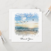 *~* DANKEN SIE Beach Waves Sunset Sunrise AR7 Karte (Vorderseite/Rückseite Beispiel)